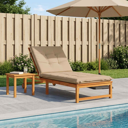 Sunlounger Cushion GEMERT 100% Polyester Melange 190 x 80 x 9 cm Sand