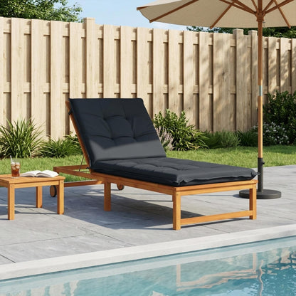 Sunlounger Cushion GEMERT 100% Polyester Melange 190 x 70 x 9 cm Dark blue