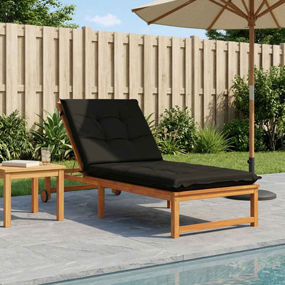 Sunlounger Cushion GEMERT 100% Polyester Melange 190 x 70 x 9 cm Black