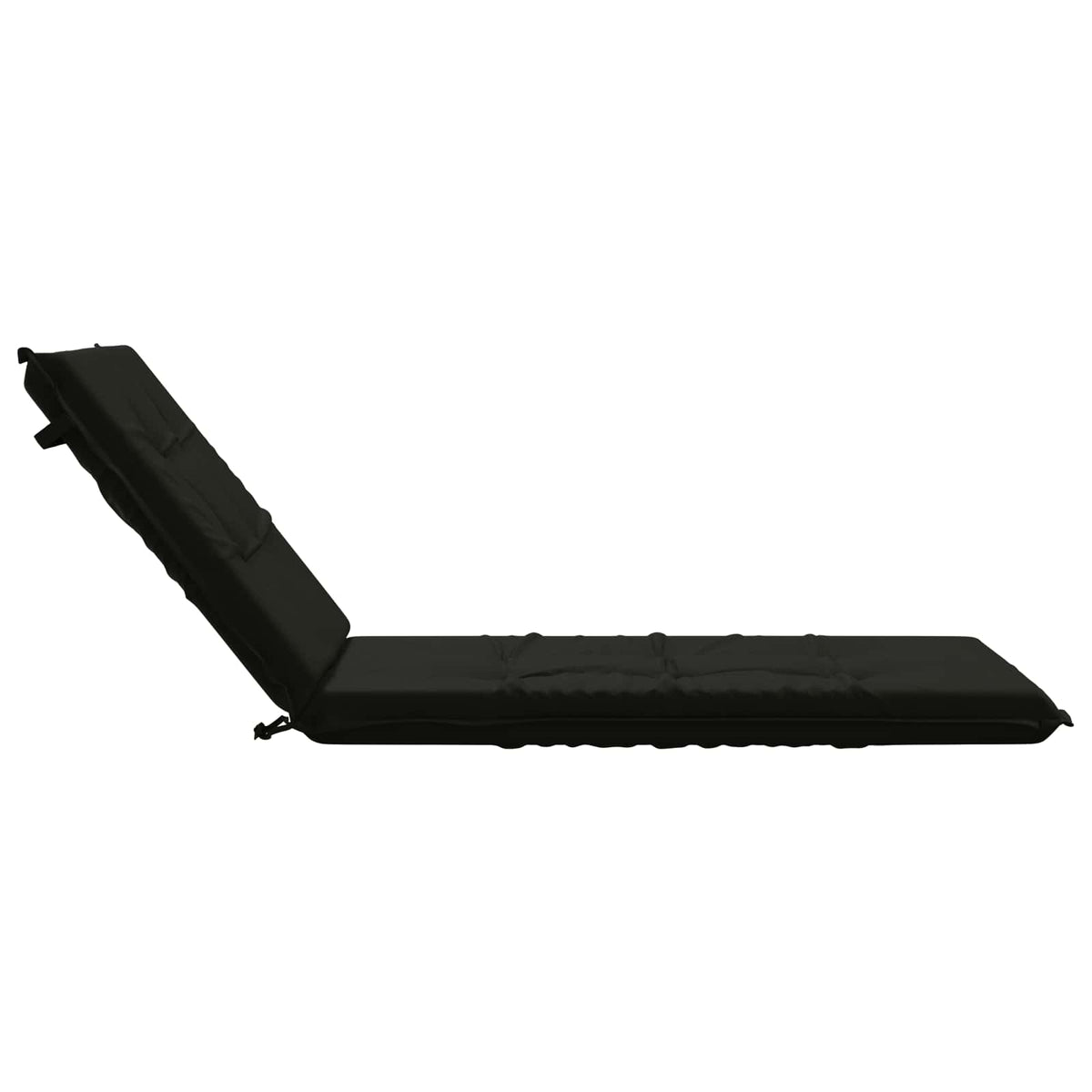 vidaXL Sunlounger Cushion GEMERT 100% Polyester Black 190 x 80 x 9 cm 5
