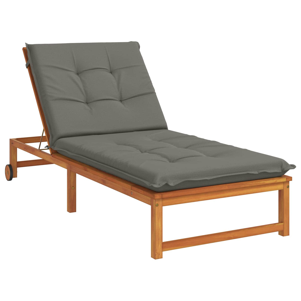 vidaXL Sunlounger Cushion GEMERT 100% Polyester Grey 190 x 80 x 9 cm 3
