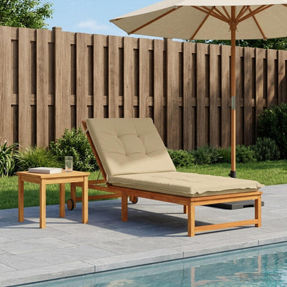 Sunlounger Cushion GEMERT Polyester 190 x 70 x 9 cm Beige