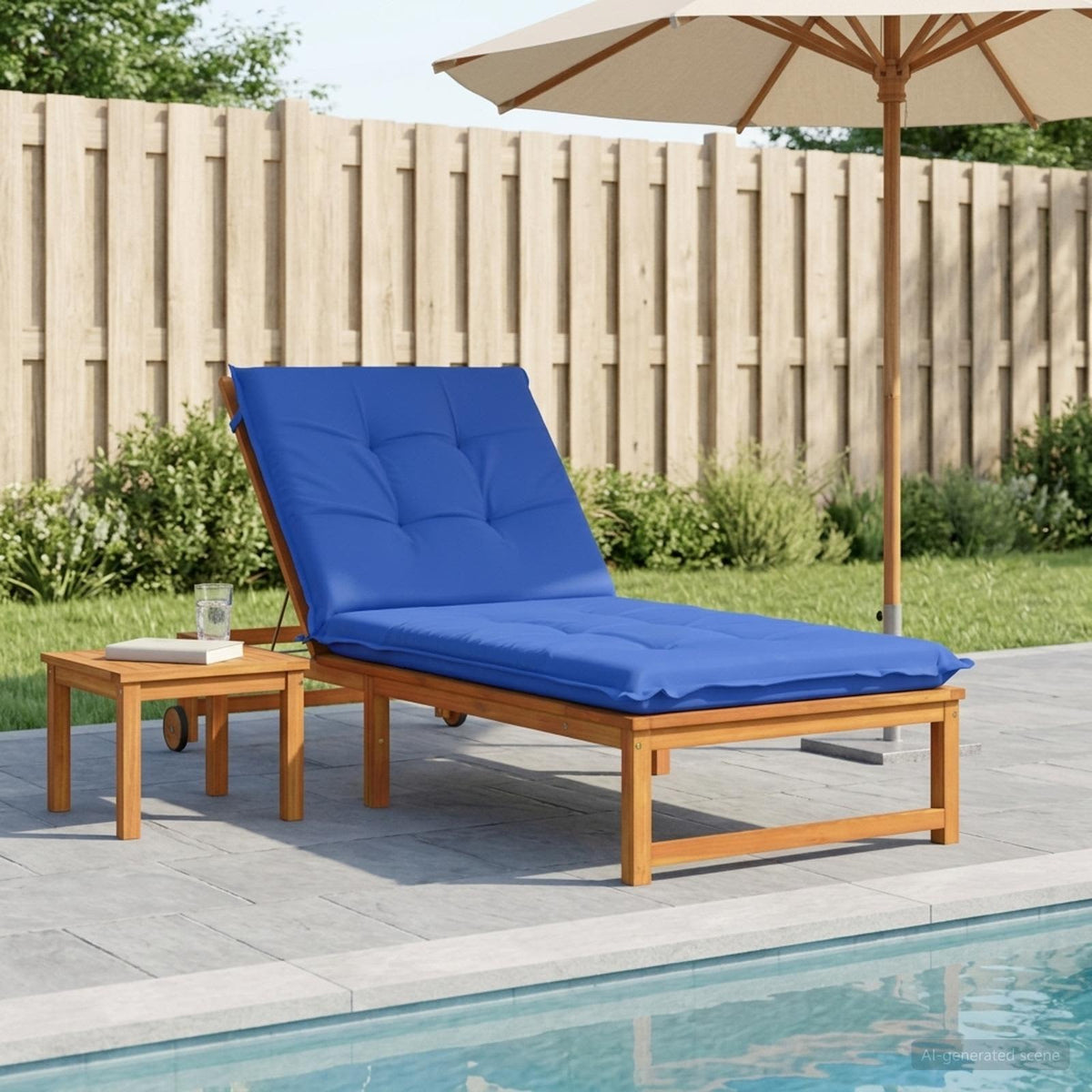 Sunlounger Cushion GEMERT Polyester 190 x 70 x 9 cm Royal blue