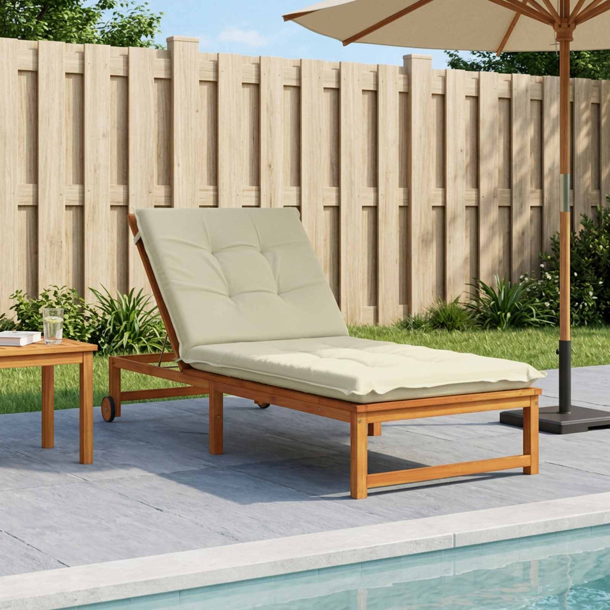 Sunlounger Cushion GEMERT Polyester 190 x 80 x 9 cm Cream