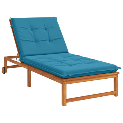 vidaXL Sunlounger Cushion GEMERT 100% Polyester Light Blue 3