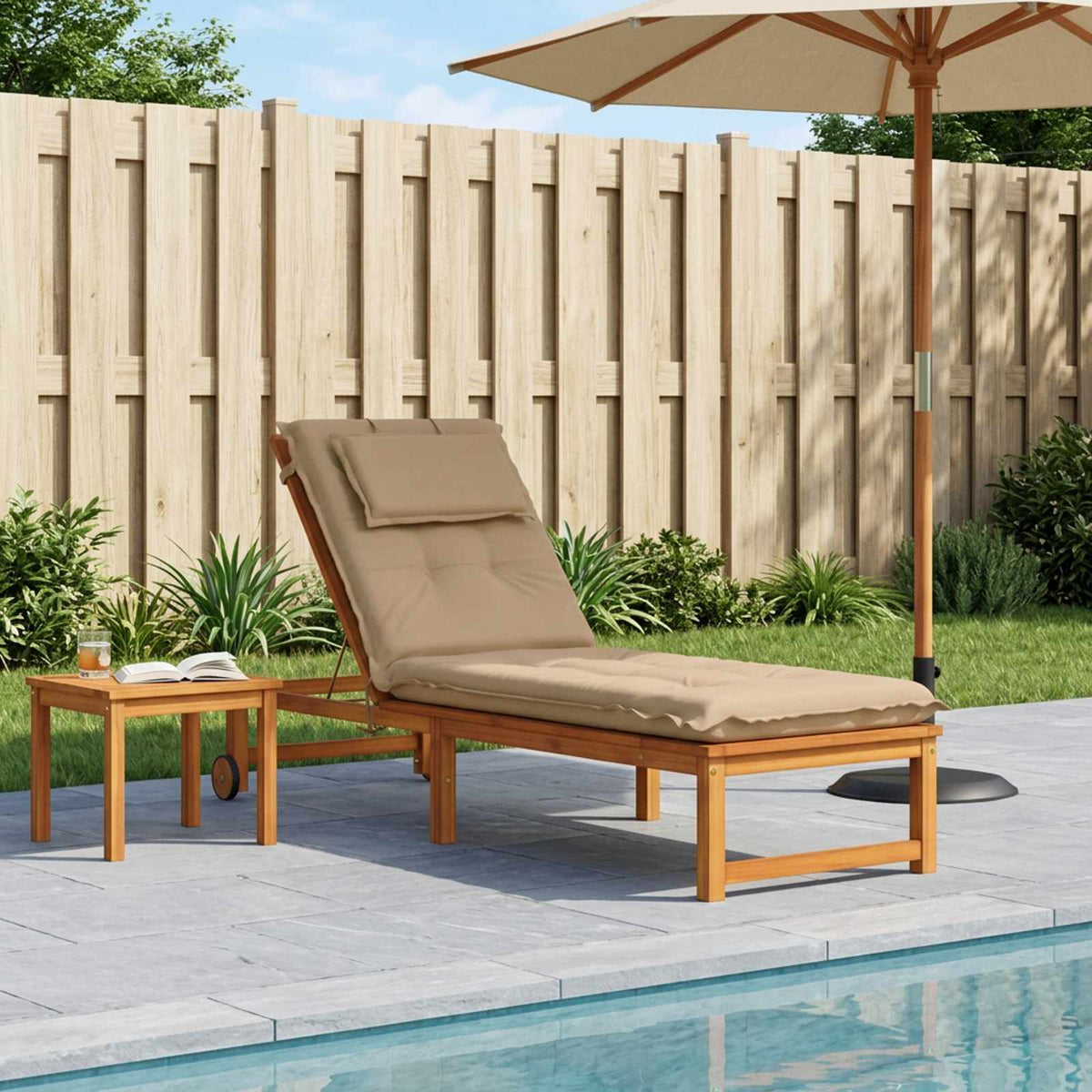 Sunlounger Cushion GEMERT 100% Polyester Sand