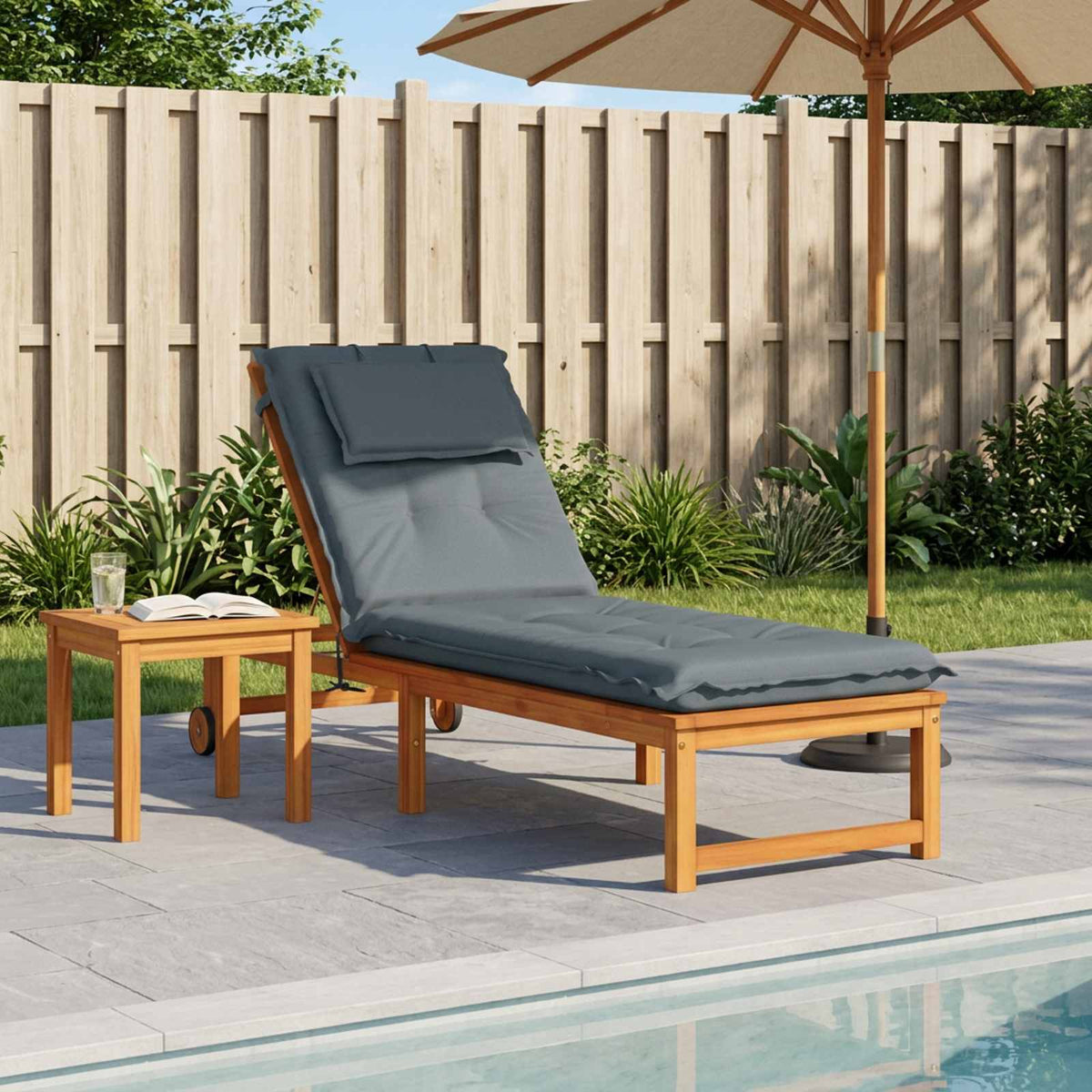 Sunlounger Cushion GEMERT 100% Polyester Blue