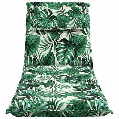 vidaXL Sunlounger Cushion GEMERT 100% Polyester Leaf Pattern 4