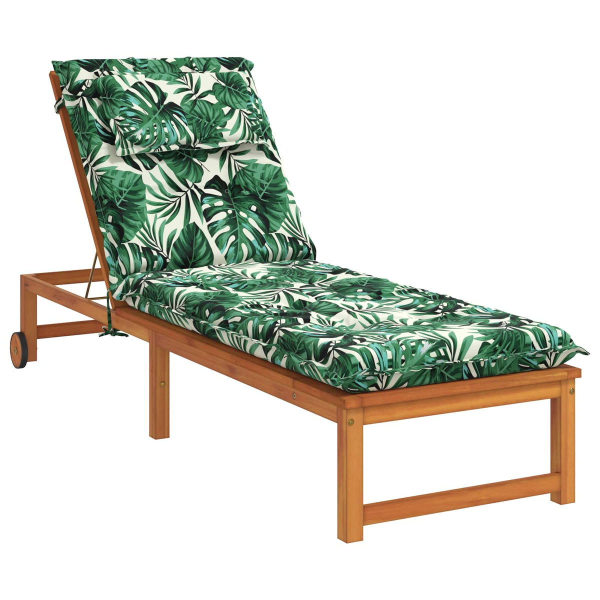 vidaXL Sunlounger Cushion GEMERT 100% Polyester Leaf Pattern 3