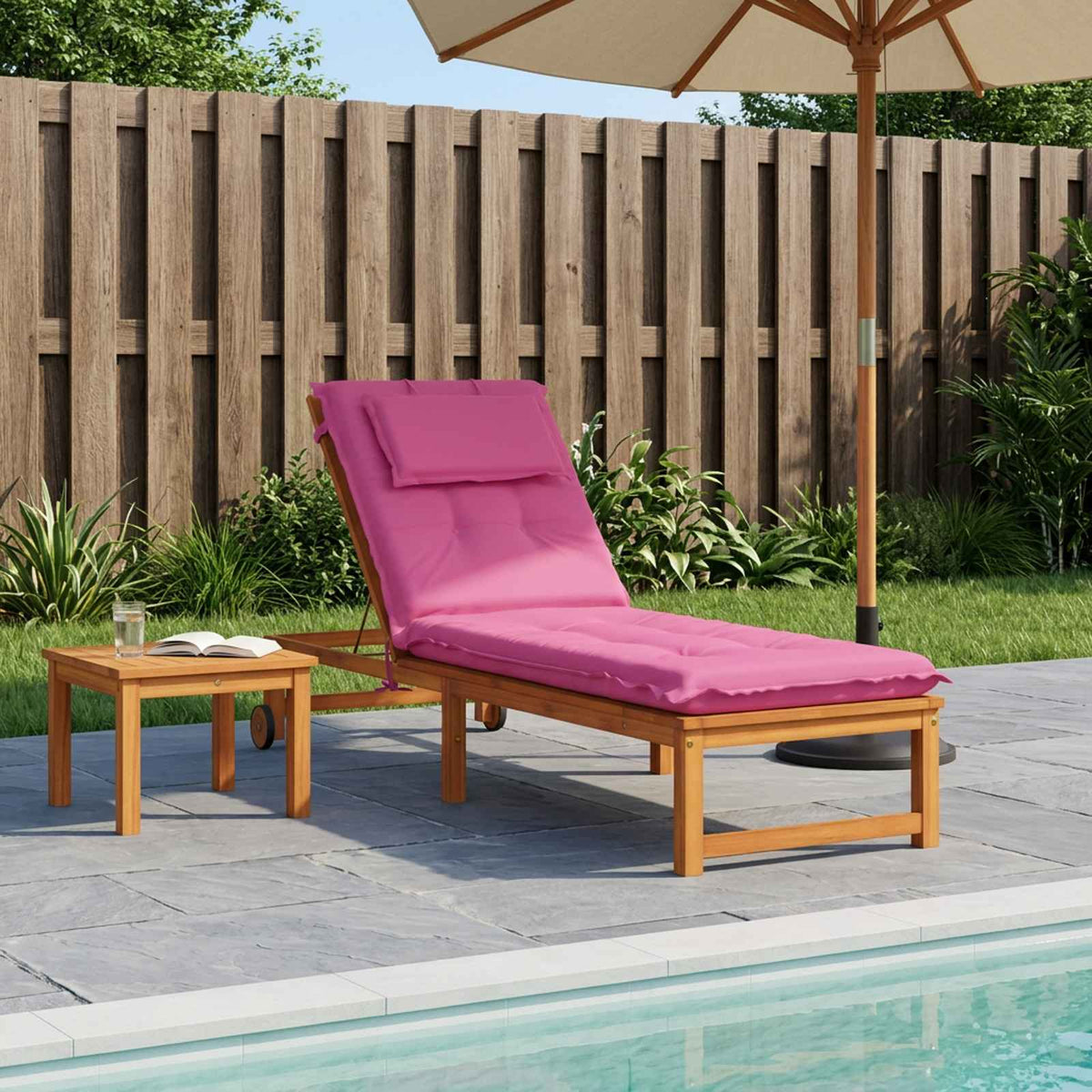 Sunlounger Cushion GEMERT 100% Polyester Pink