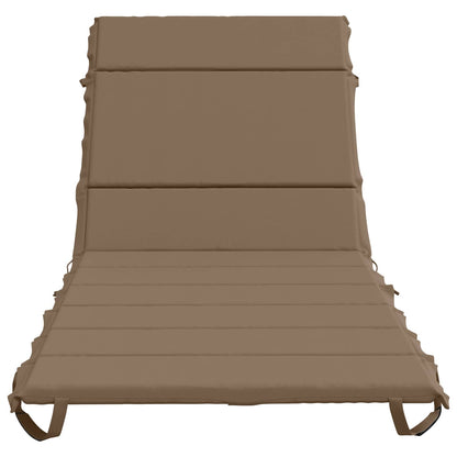 vidaXL Sunlounger Cushion GEMERT 100% Polyester Taupe 200 x 80 x 3 cm 4