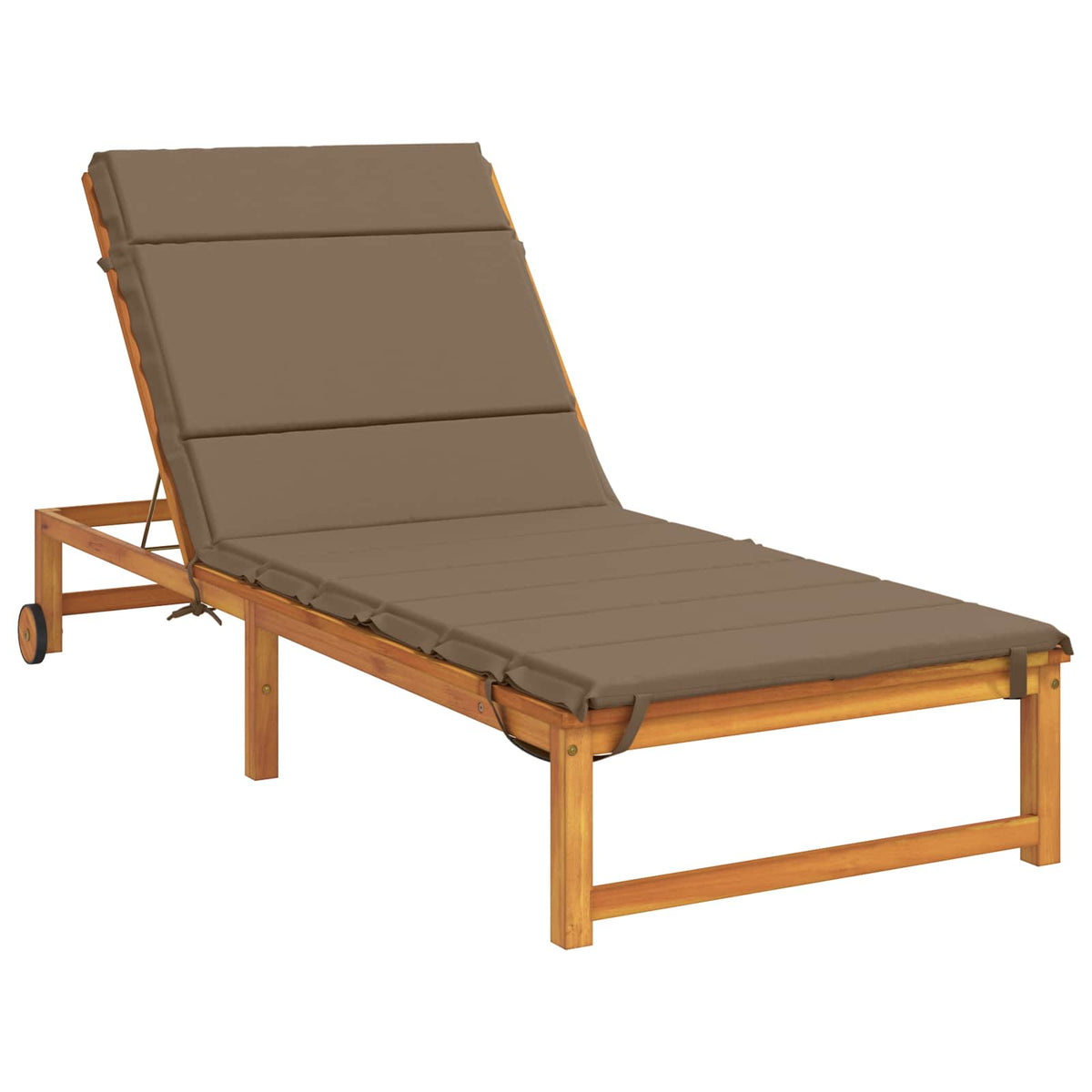 vidaXL Sunlounger Cushion GEMERT 100% Polyester Taupe 200 x 80 x 3 cm 3