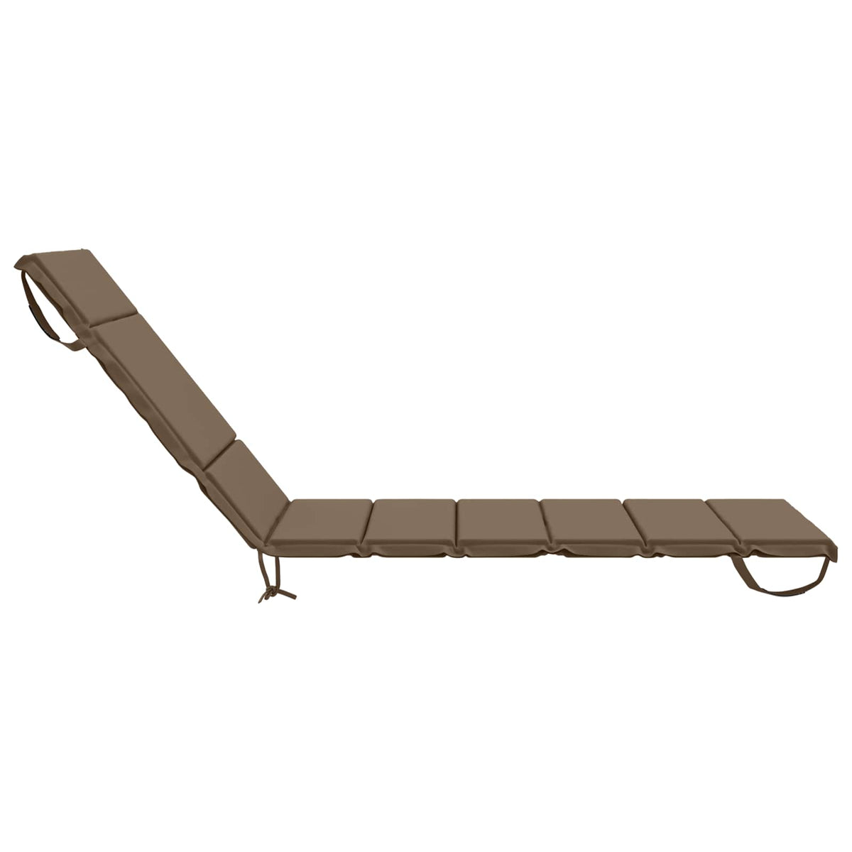 vidaXL Sunlounger Cushion GEMERT 100% Polyester Taupe 200 x 80 x 3 cm 5
