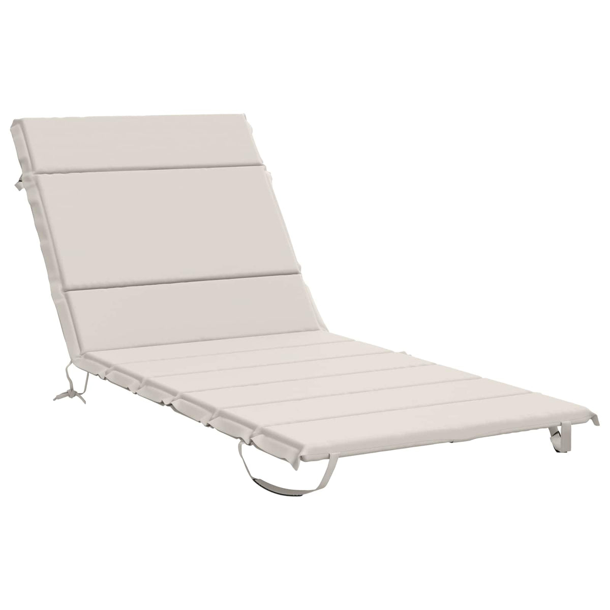 vidaXL Sunlounger Cushion GEMERT 100% Polyester White 200 x 80 x 3 cm 2