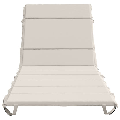 vidaXL Sunlounger Cushion GEMERT 100% Polyester White 200 x 80 x 3 cm 4