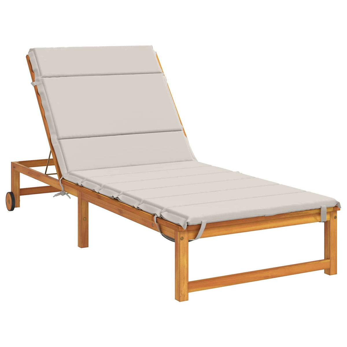 vidaXL Sunlounger Cushion GEMERT 100% Polyester White 200 x 80 x 3 cm 3