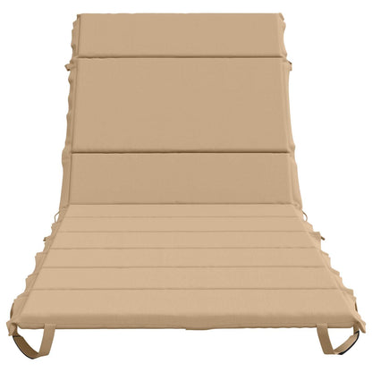 vidaXL Sunlounger Cushion GEMERT 100% Polyester Sand 200 x 80 x 3 cm 4