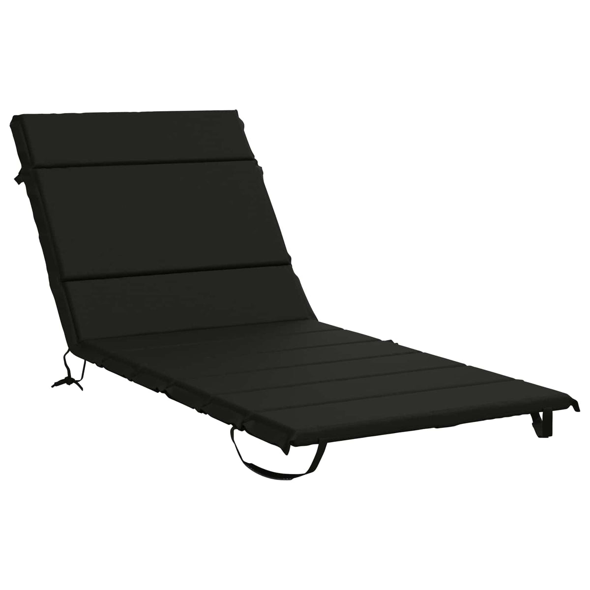 vidaXL Sunlounger Cushion GEMERT 100% Polyester Black 200 x 80 x 3 cm 2