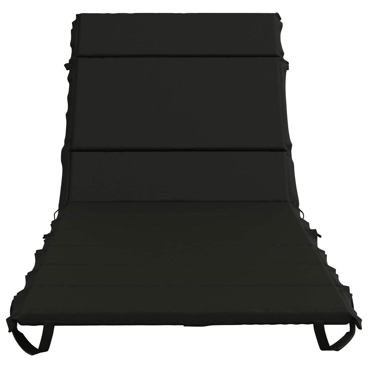 vidaXL Sunlounger Cushion GEMERT 100% Polyester Black 200 x 80 x 3 cm 4