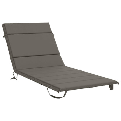 vidaXL Sunlounger Cushion GEMERT 100% Polyester Grey 200 x 80 x 3 cm 2