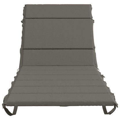 vidaXL Sunlounger Cushion GEMERT 100% Polyester Grey 200 x 80 x 3 cm 4