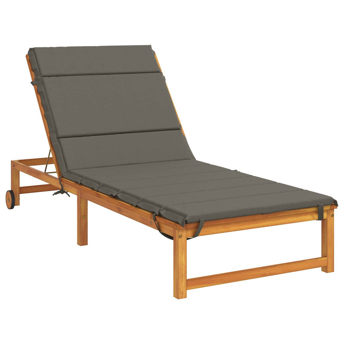 vidaXL Sunlounger Cushion GEMERT 100% Polyester Grey 200 x 80 x 3 cm 3