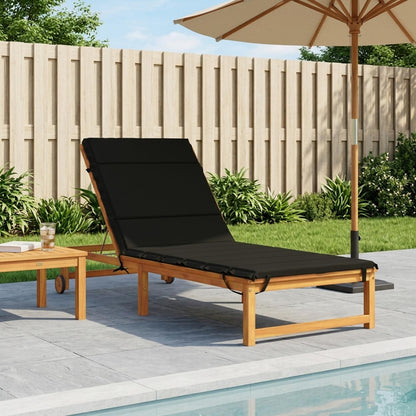 vidaXL Sunlounger Cushion GEMERT 100% Polyester Black 200 x 80 x 3 cm 1