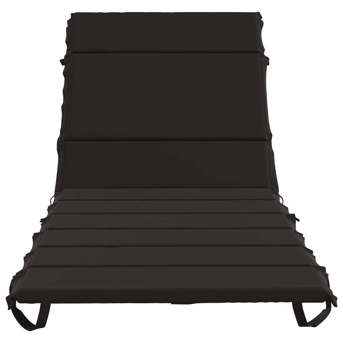 vidaXL Sunlounger Cushion GEMERT 100% Polyester Black 200 x 80 x 3 cm 4