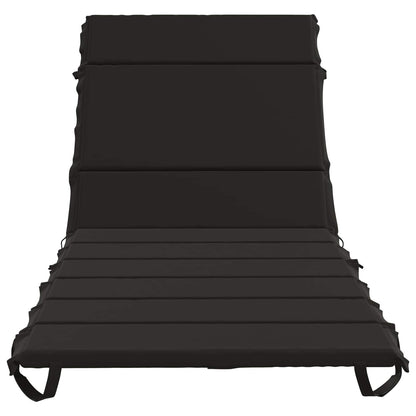vidaXL Sunlounger Cushion GEMERT 100% Polyester Black 200 x 80 x 3 cm 4