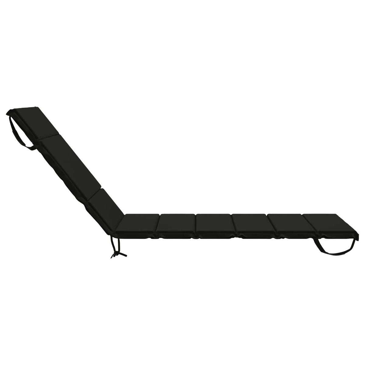 vidaXL Sunlounger Cushion GEMERT 100% Polyester Black 200 x 80 x 3 cm 5