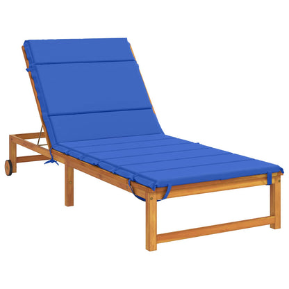 vidaXL Sunlounger Cushion GEMERT 100% Polyester Royal Blue 3