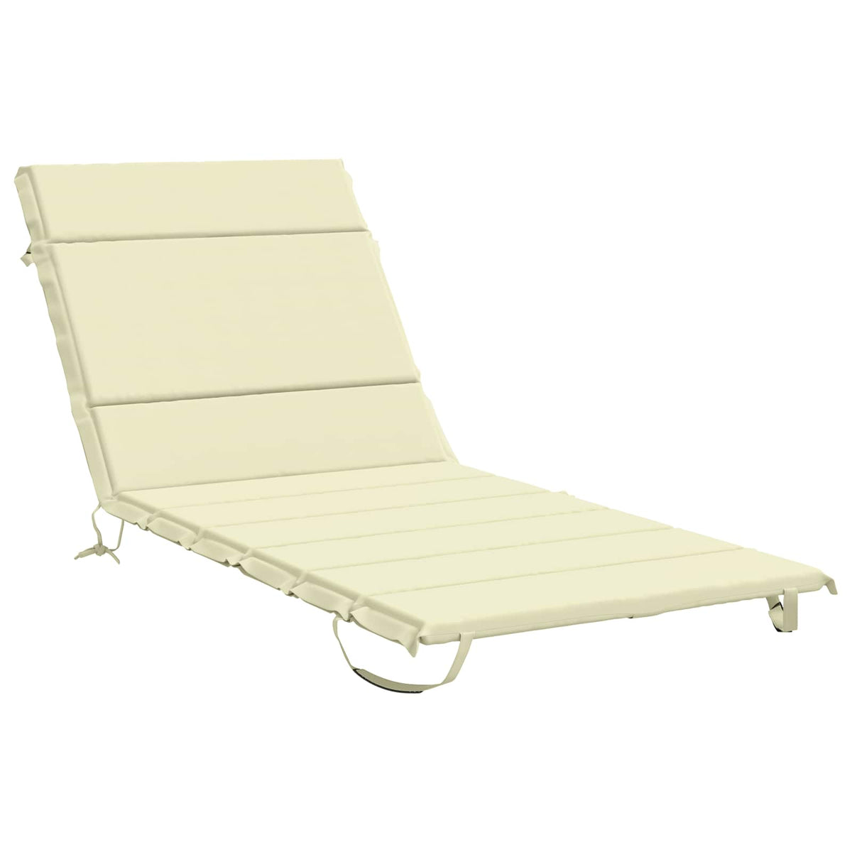 vidaXL Sunlounger Cushion GEMERT 100% Polyester Cream 200 x 80 x 3 cm 2