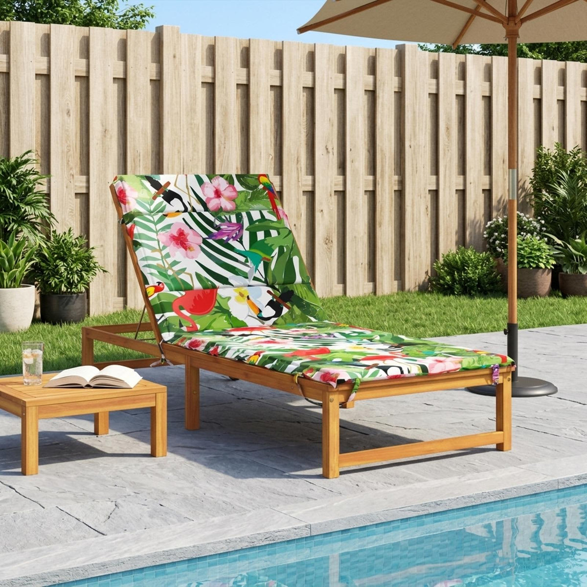 vidaXL Sunlounger Cushion GEMERT 100% Polyester Multicolour 1