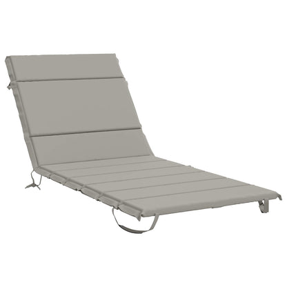 vidaXL Sunlounger Cushion GEMERT 100% Polyester Grey 200 x 80 x 3 cm 2