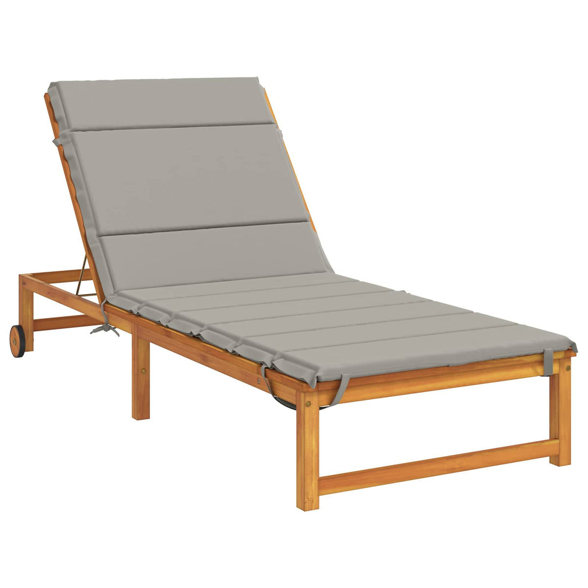vidaXL Sunlounger Cushion GEMERT 100% Polyester Grey 200 x 80 x 3 cm 3