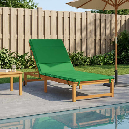 vidaXL Sunlounger Cushion GEMERT 100% Polyester Green 200 x 80 x 3 cm 1