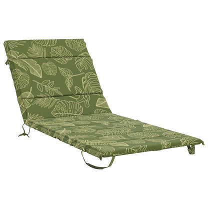 vidaXL Sunlounger Cushion GEMERT 100% Polyester Leaf Design 2