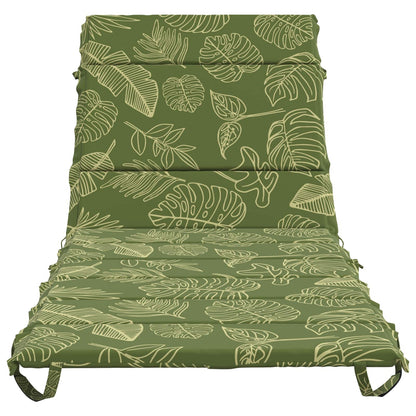 vidaXL Sunlounger Cushion GEMERT 100% Polyester Leaf Design 4
