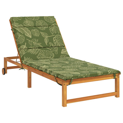 vidaXL Sunlounger Cushion GEMERT 100% Polyester Leaf Design 3