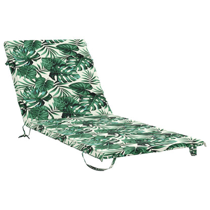 vidaXL Sunlounger Cushion GEMERT 100% Polyester Leaf Pattern 2