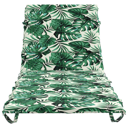 vidaXL Sunlounger Cushion GEMERT 100% Polyester Leaf Pattern 4