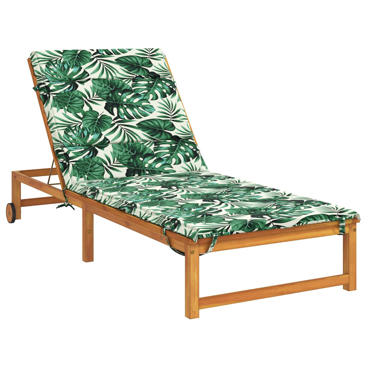 vidaXL Sunlounger Cushion GEMERT 100% Polyester Leaf Pattern 3