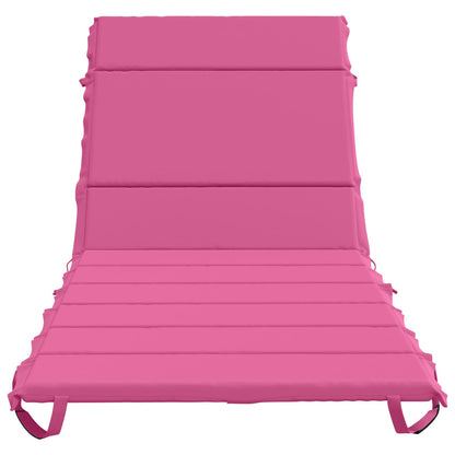 vidaXL Sunlounger Cushion GEMERT 100% Polyester Pink 200 x 80 x 3 cm 4