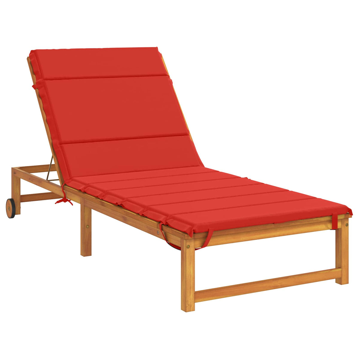 vidaXL Sunlounger Cushion GEMERT 100% Polyester Red 200 x 80 x 3 cm 3