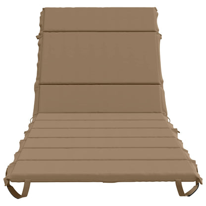 vidaXL Sunlounger Cushion GEMERT 100% Polyester Taupe 200 x 80 x 3 cm 4