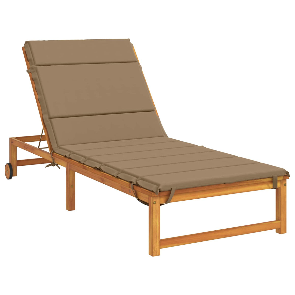 vidaXL Sunlounger Cushion GEMERT 100% Polyester Taupe 200 x 80 x 3 cm 3