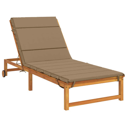 vidaXL Sunlounger Cushion GEMERT 100% Polyester Taupe 200 x 80 x 3 cm 3