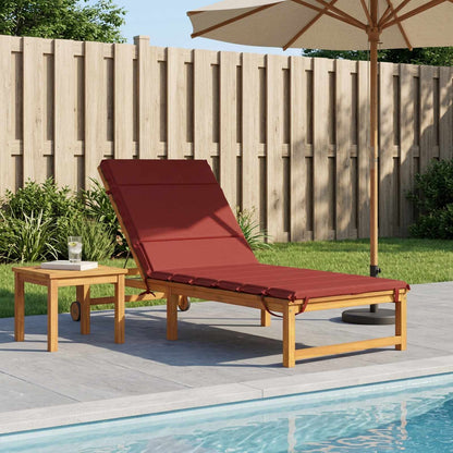 vidaXL Sunlounger Cushion GEMERT 100% Polyester Wine Red 1