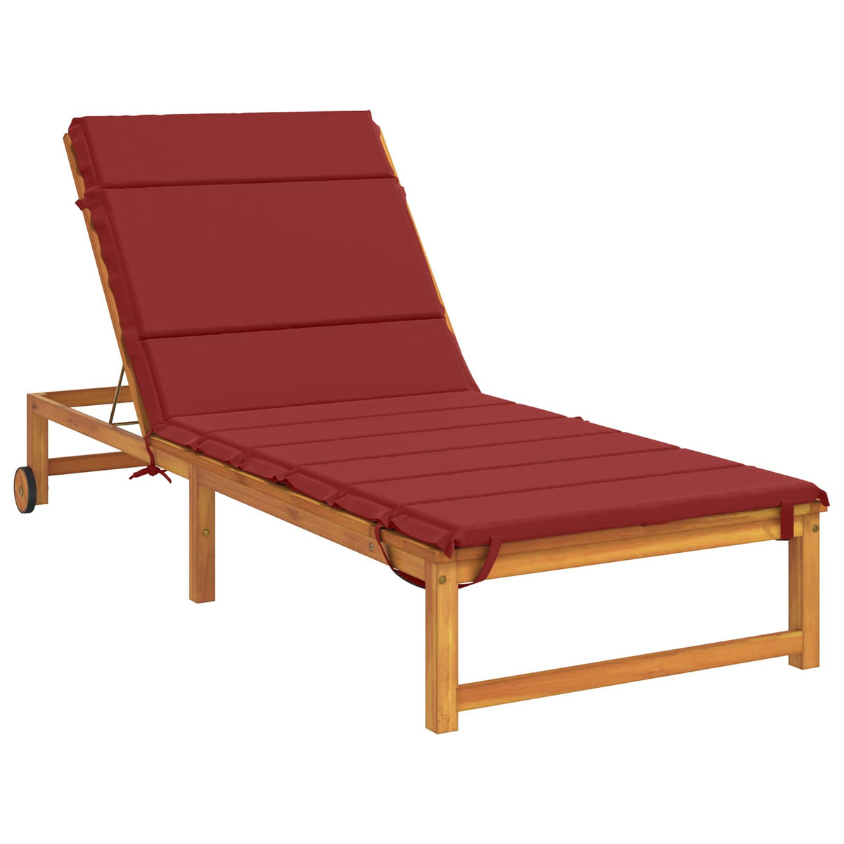 vidaXL Sunlounger Cushion GEMERT 100% Polyester Wine Red 3
