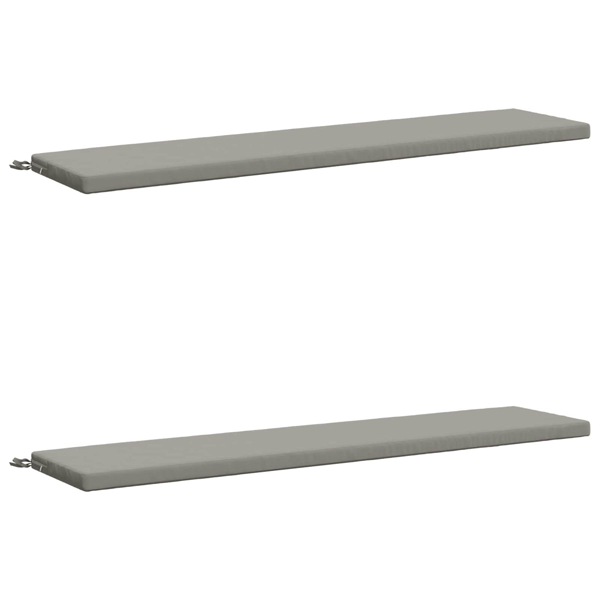 Bench Cushions SOEST 2 pcs 100% Polyester Grey